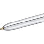 BIC Shine Bolígrafo 4 Colores Cuerpo Blanco/Plateado (Set de 12)